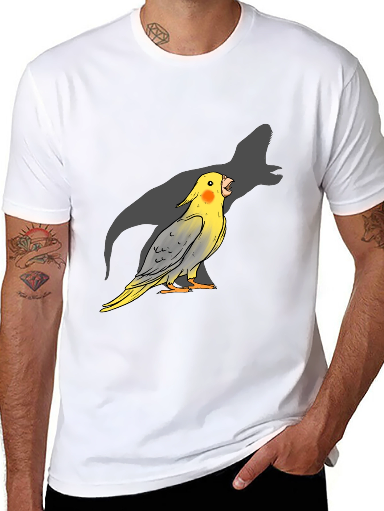 Parrot Dinosaur Shadow T-Shirt