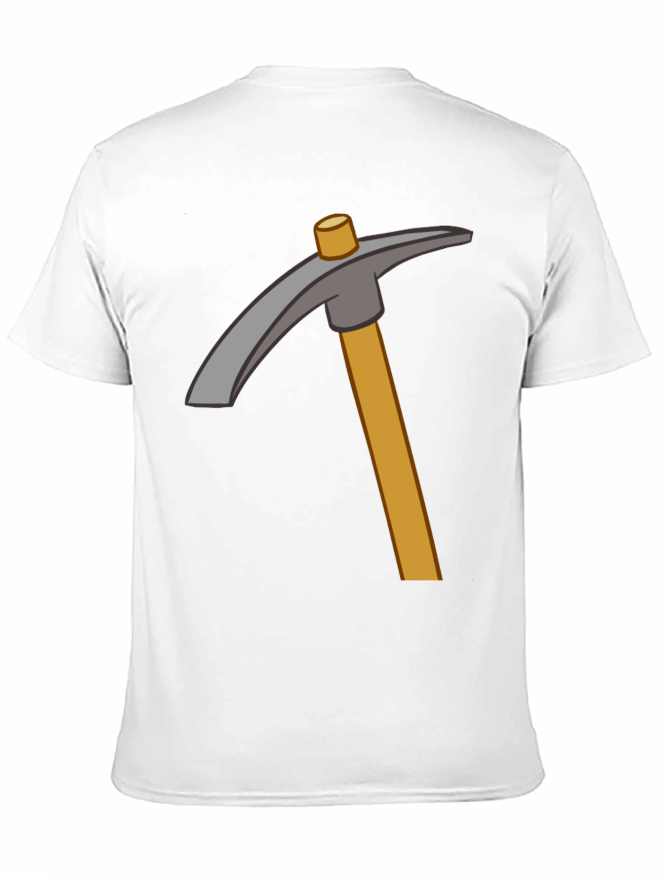 Minecraft Pickaxe Graphic Tee - Black Cotton Casual T-Shirt