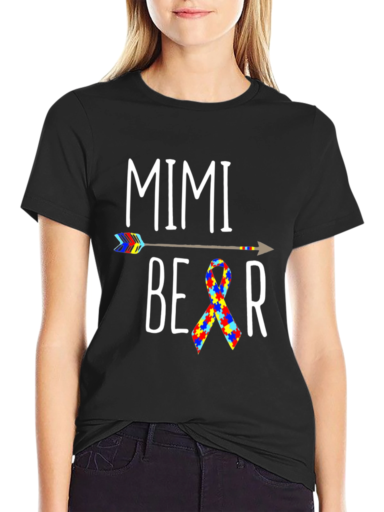 Mimi Bear Autism Awareness T-Shirt