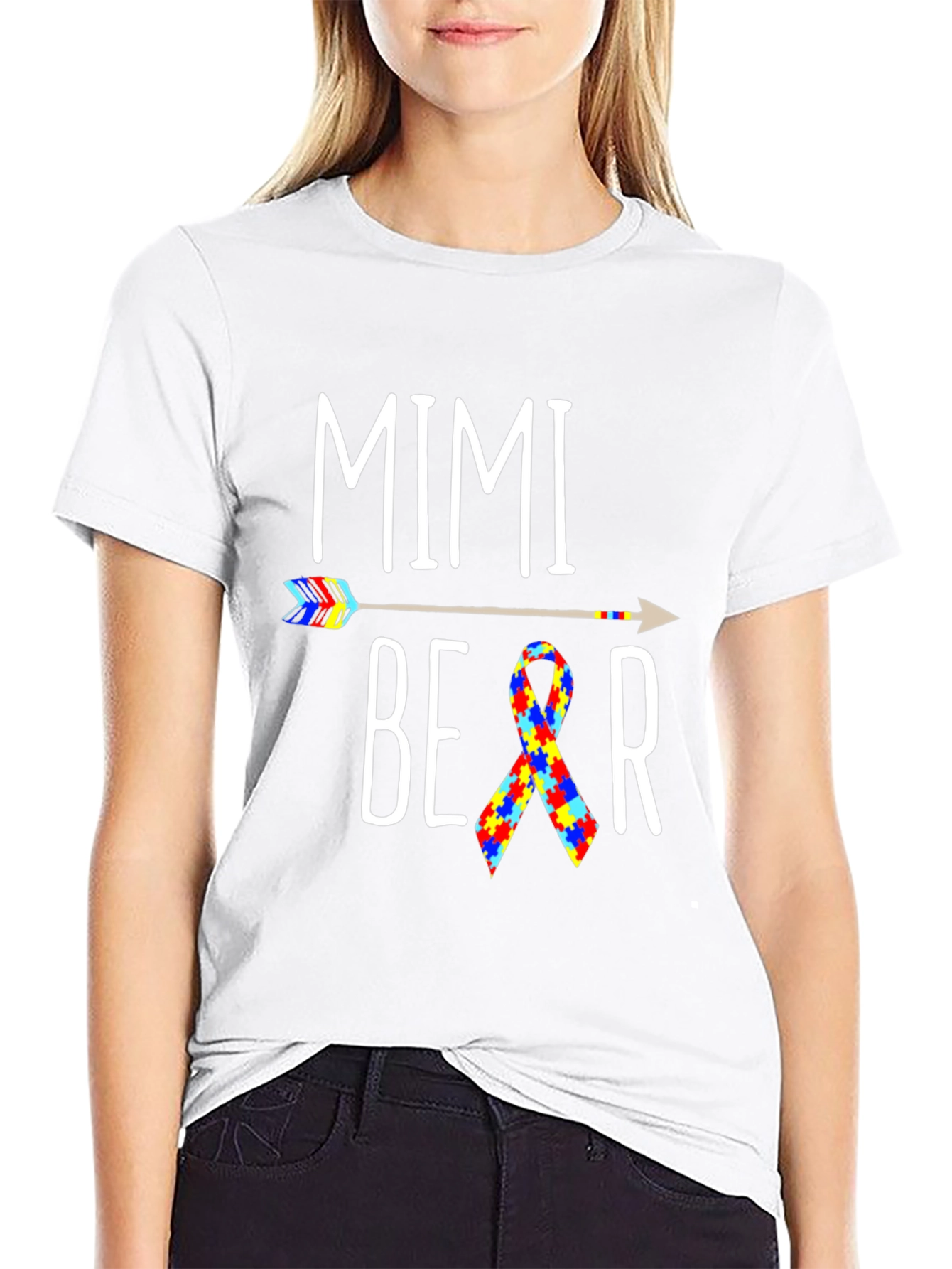 Mimi Bear Autism Awareness T-Shirt