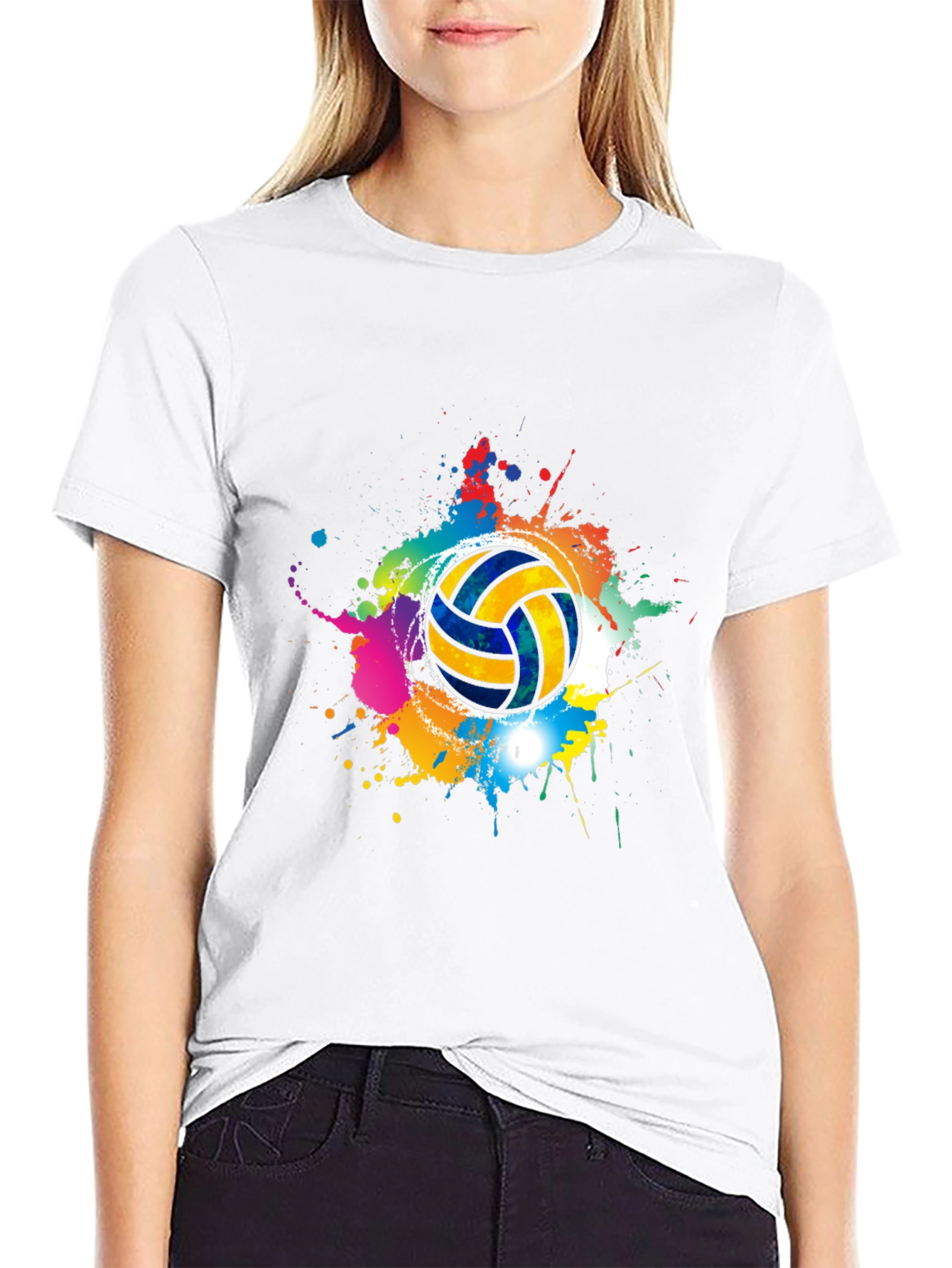 Volleyball Splash T-Shirt - Sporty Graphic Tee