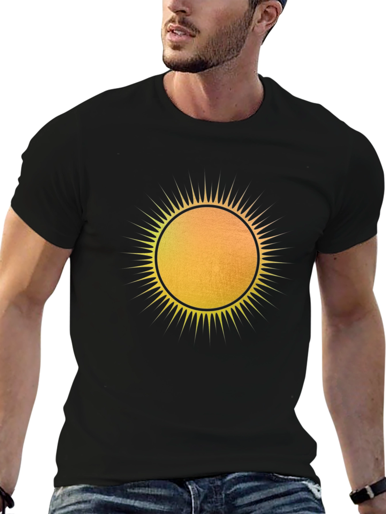 Radiant Sun Graphic Tee - Mens Black T-Shirt