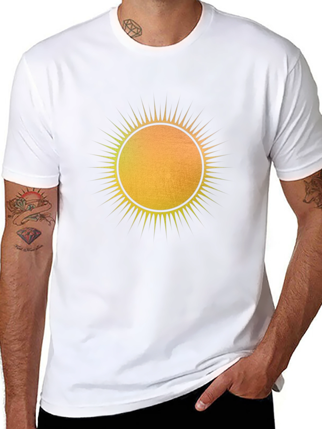 Radiant Sun Graphic Tee - Mens Black T-Shirt