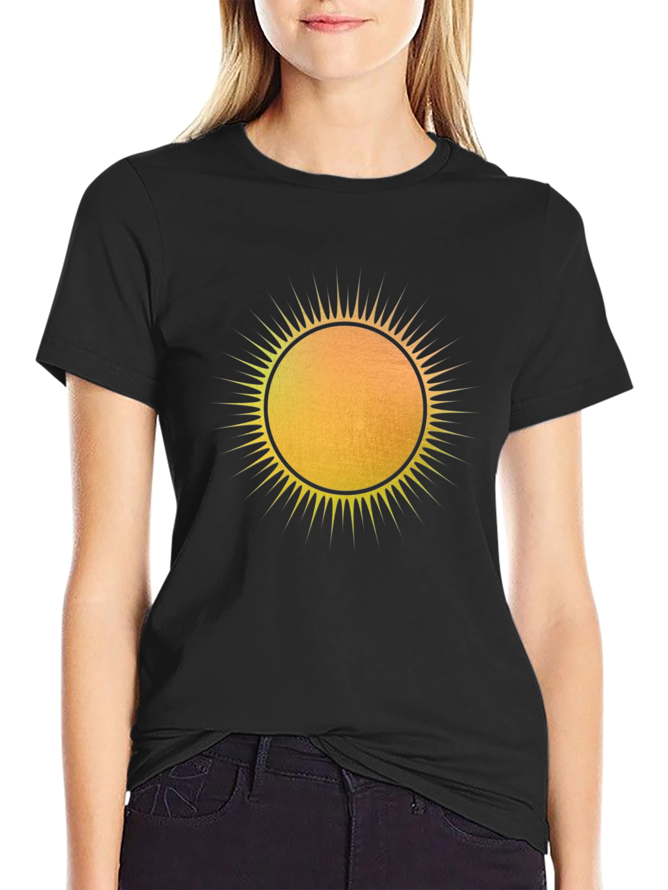 Radiant Sun Graphic Tee - Mens Black T-Shirt