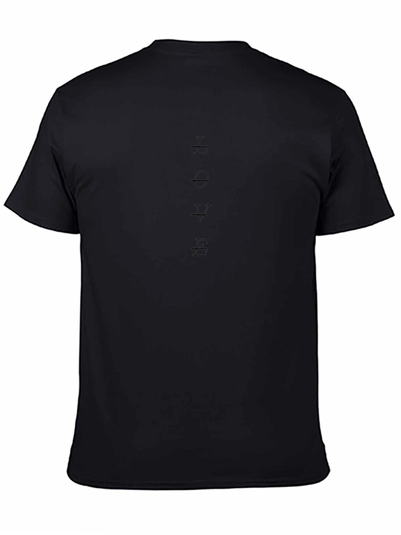 Minimalist LOVE Graphic Black T-Shirt