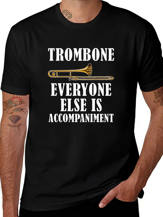 Trombone Player Graphic Tee - Music Lover Shirt