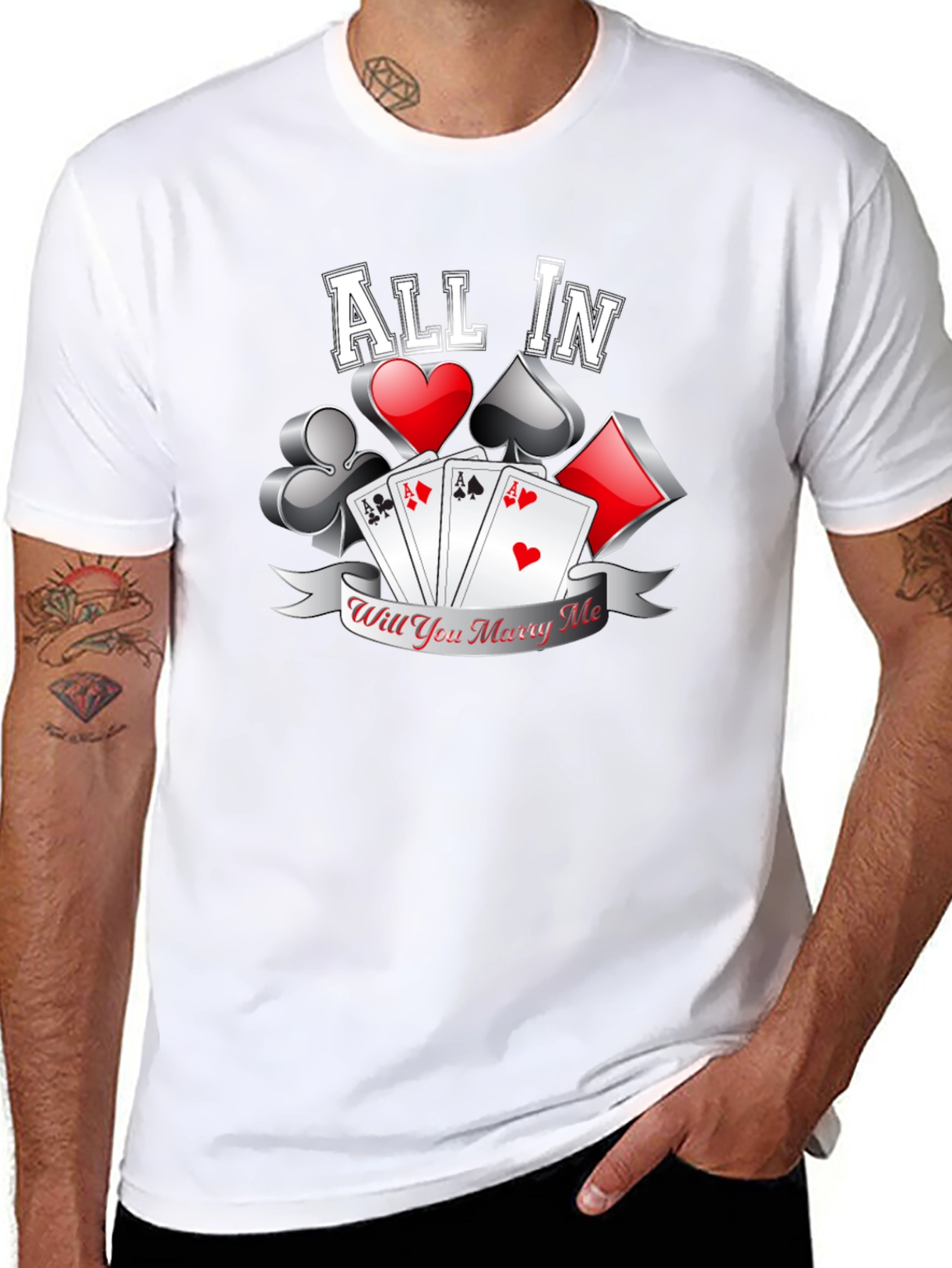 All In Will You Marry Me Poker T-Shirt