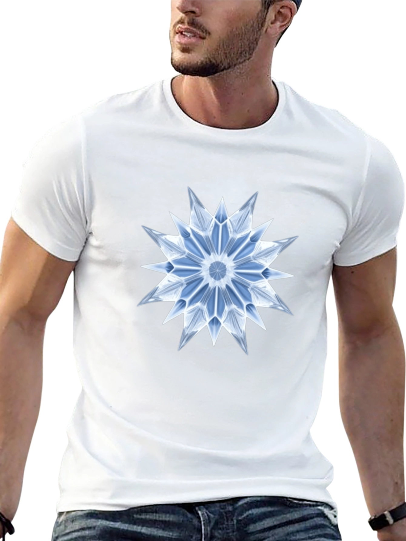 Ice Crystal Graphic Black T-Shirt