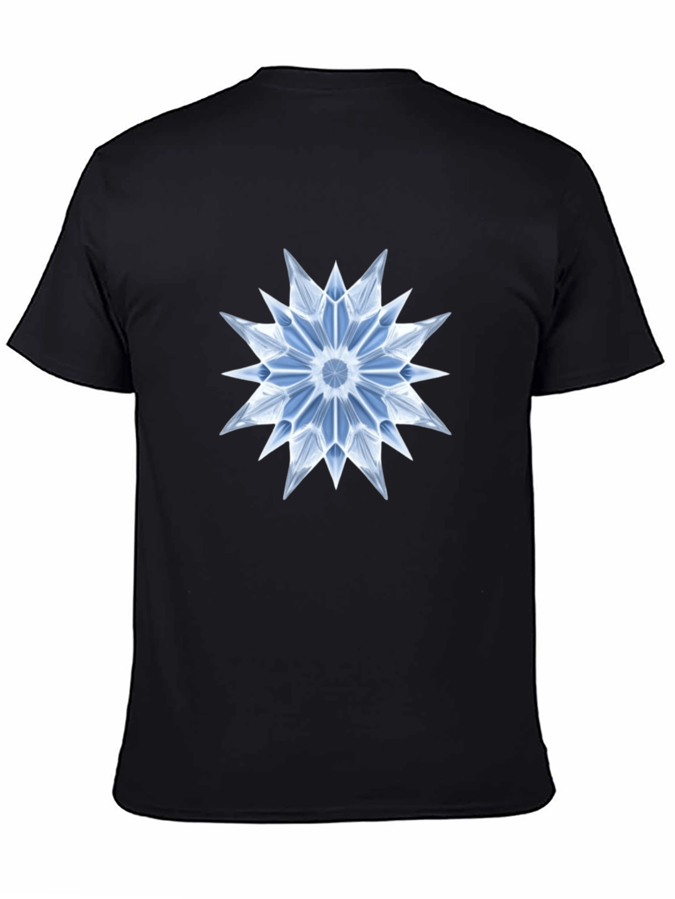 Ice Crystal Graphic Black T-Shirt