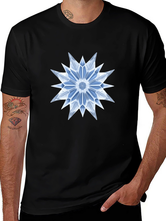 Ice Crystal Graphic Black T-Shirt