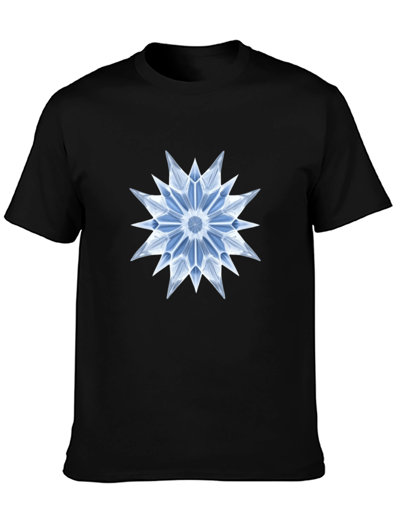 Ice Crystal Graphic Black T-Shirt