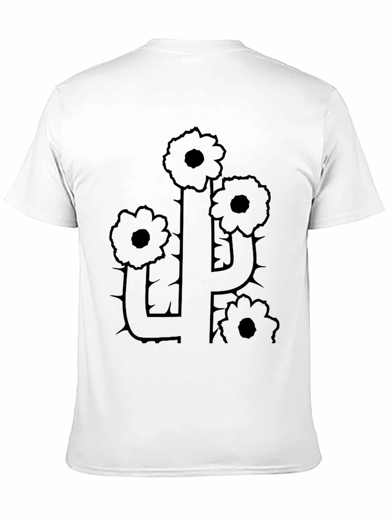 Black Cactus Flower Graphic Tee