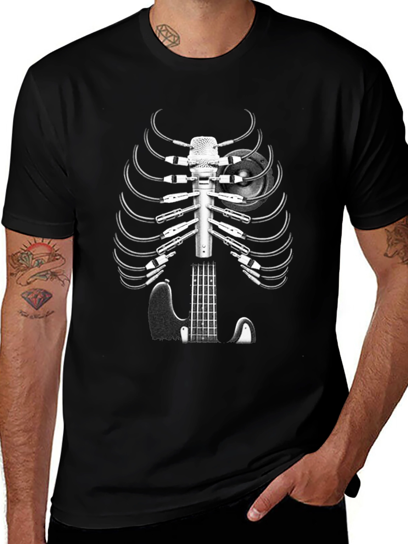 Musician Skeleton T-Shirt - Sound Engineer Tee