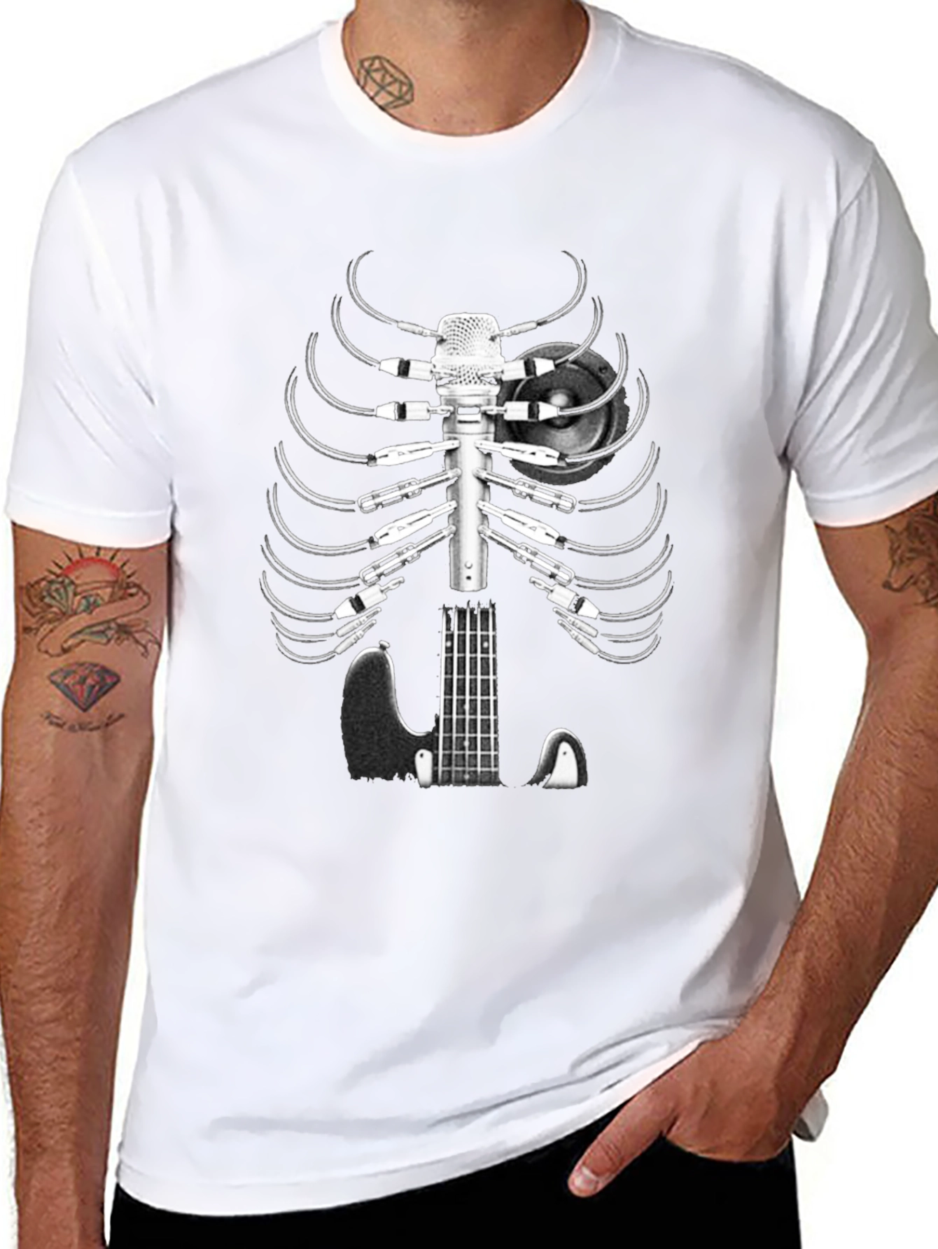 Musician Skeleton T-Shirt - Sound Engineer Tee