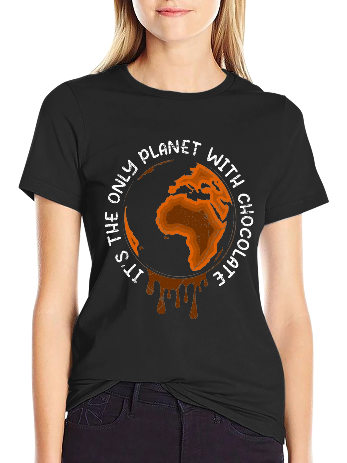 Chocolate Planet Graphic Tee - Earth Lovers Shirt