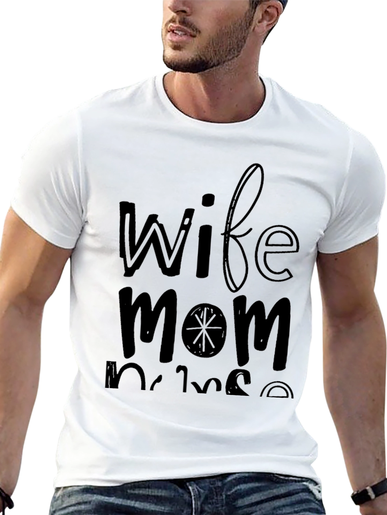 Wife Mom Nurse Black T-Shirt