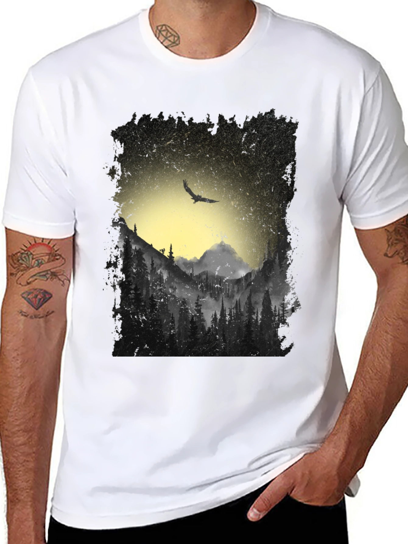 Nature Eagle Black T-Shirt