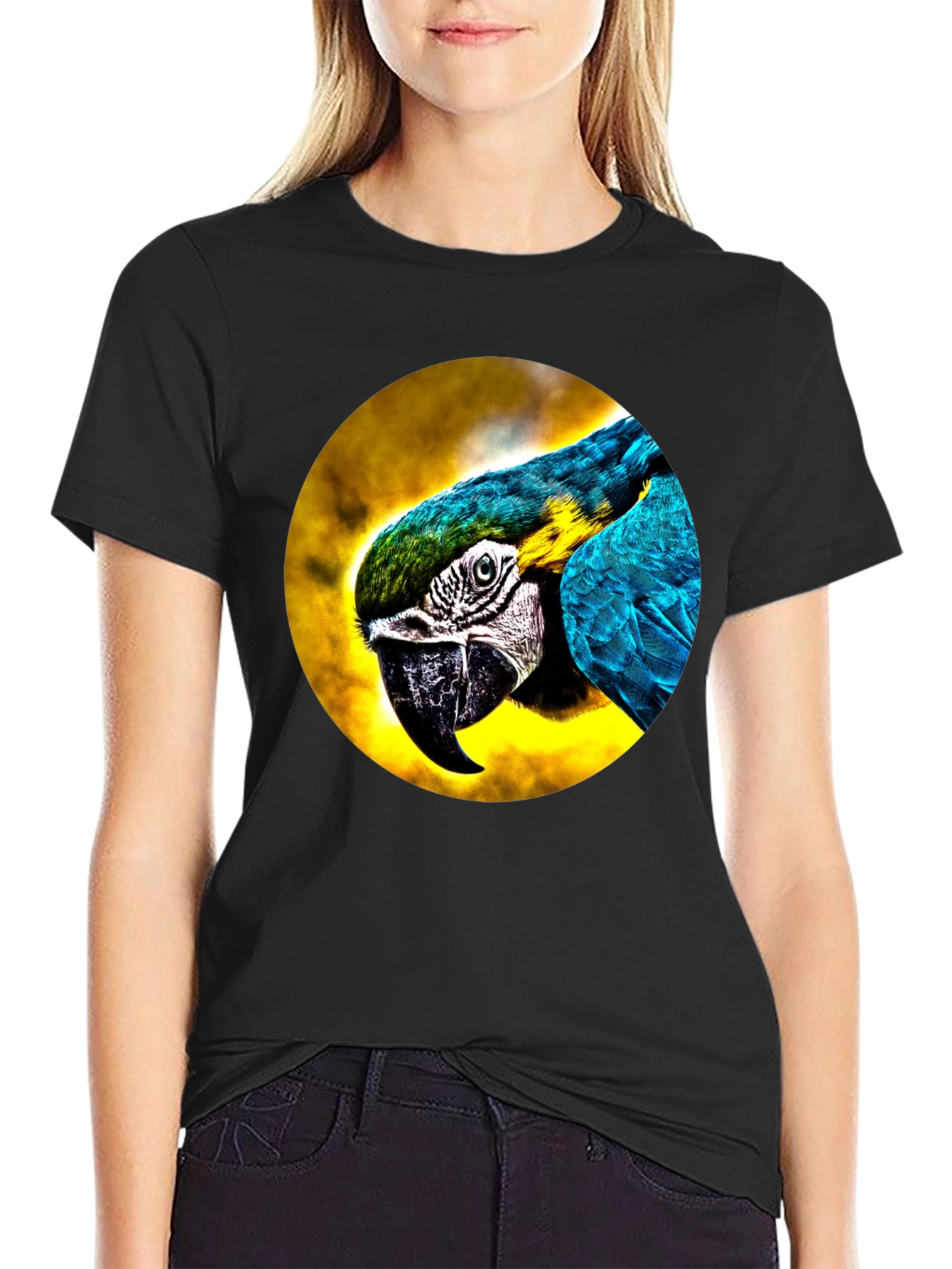 Parrot Graphic T-Shirt - Round Design