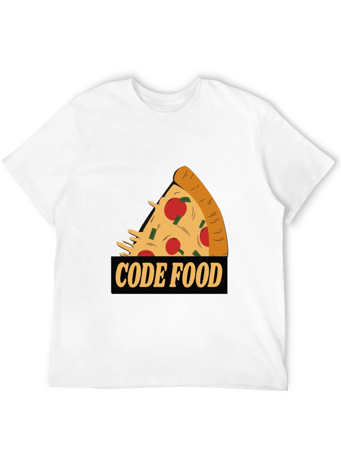 Code Food Pizza Graphic T-Shirt