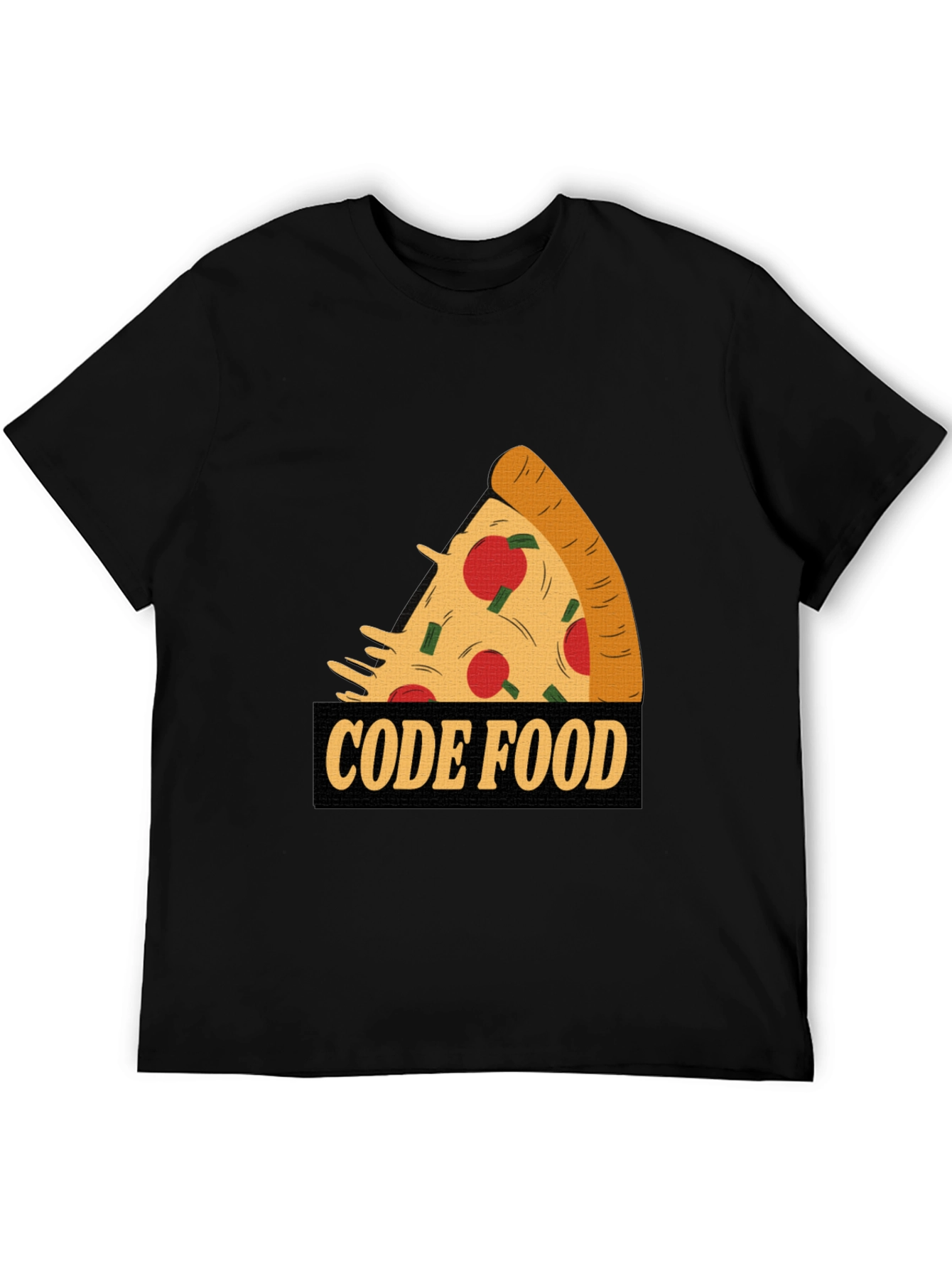 Code Food Pizza Graphic T-Shirt