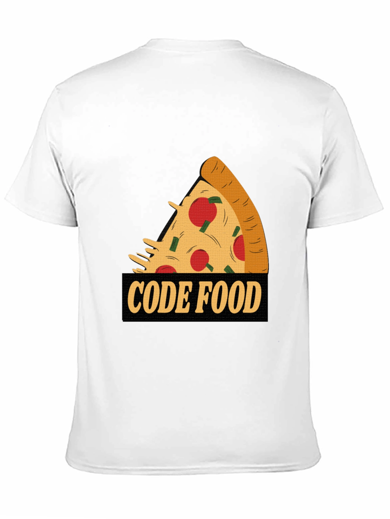 Code Food Pizza Graphic T-Shirt
