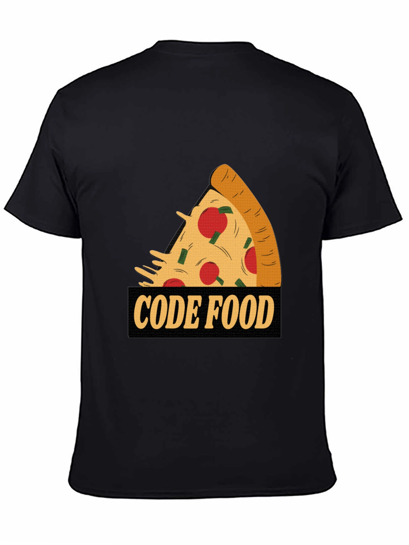 Code Food Pizza Graphic T-Shirt