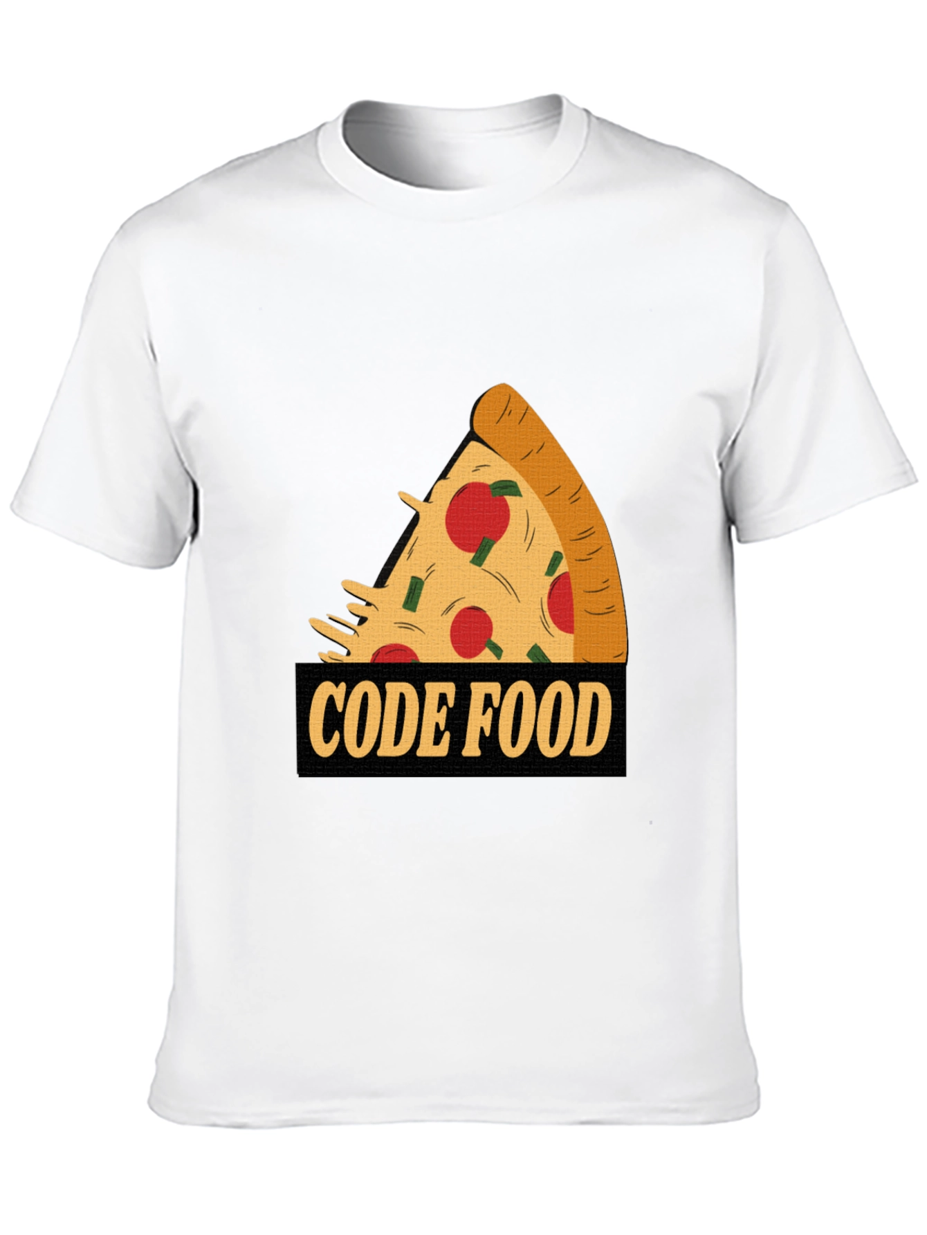 Code Food Pizza Graphic T-Shirt