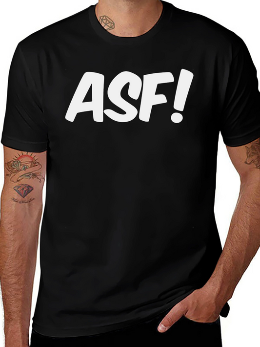 ASF! Black Graphic Tee - Bold Statement T-Shirt