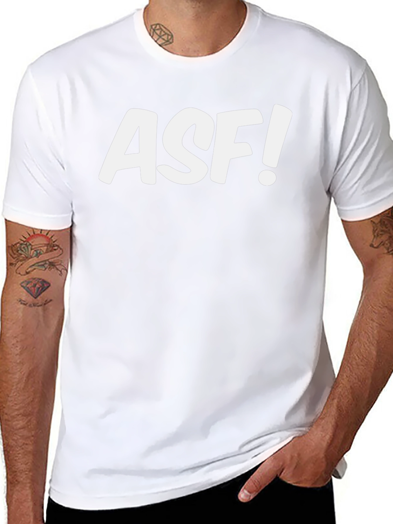 ASF! Black Graphic Tee - Bold Statement T-Shirt