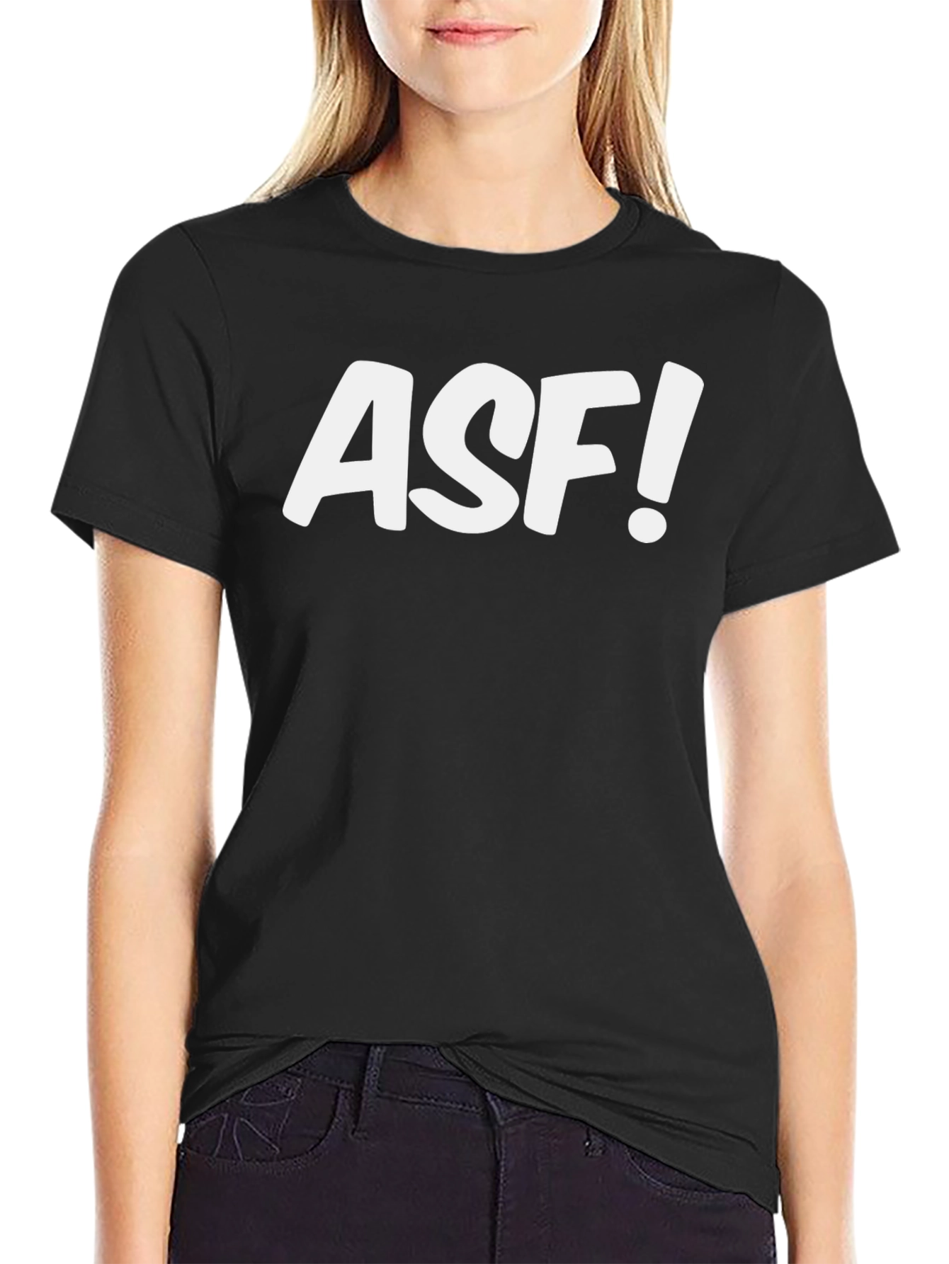 ASF! Black Graphic Tee - Bold Statement T-Shirt