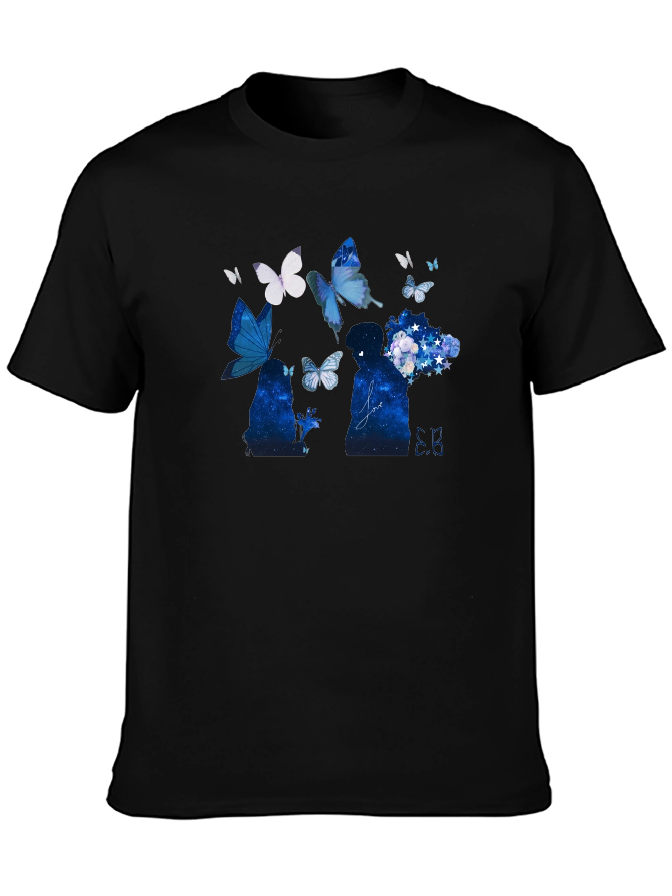 Butterfly Silhouette Black Graphic Tee