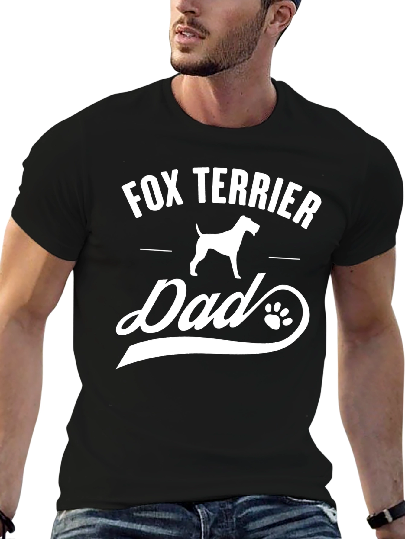 Fox Terrier Dad Graphic Tee - Dog Lover Gift