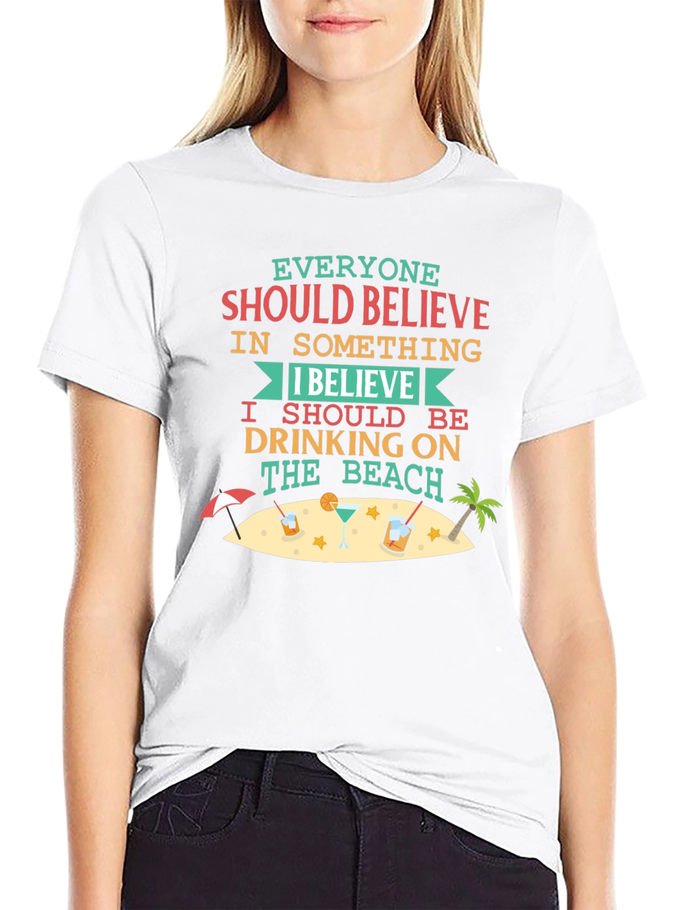 Drinking on the Beach T-Shirt - Summer Fun