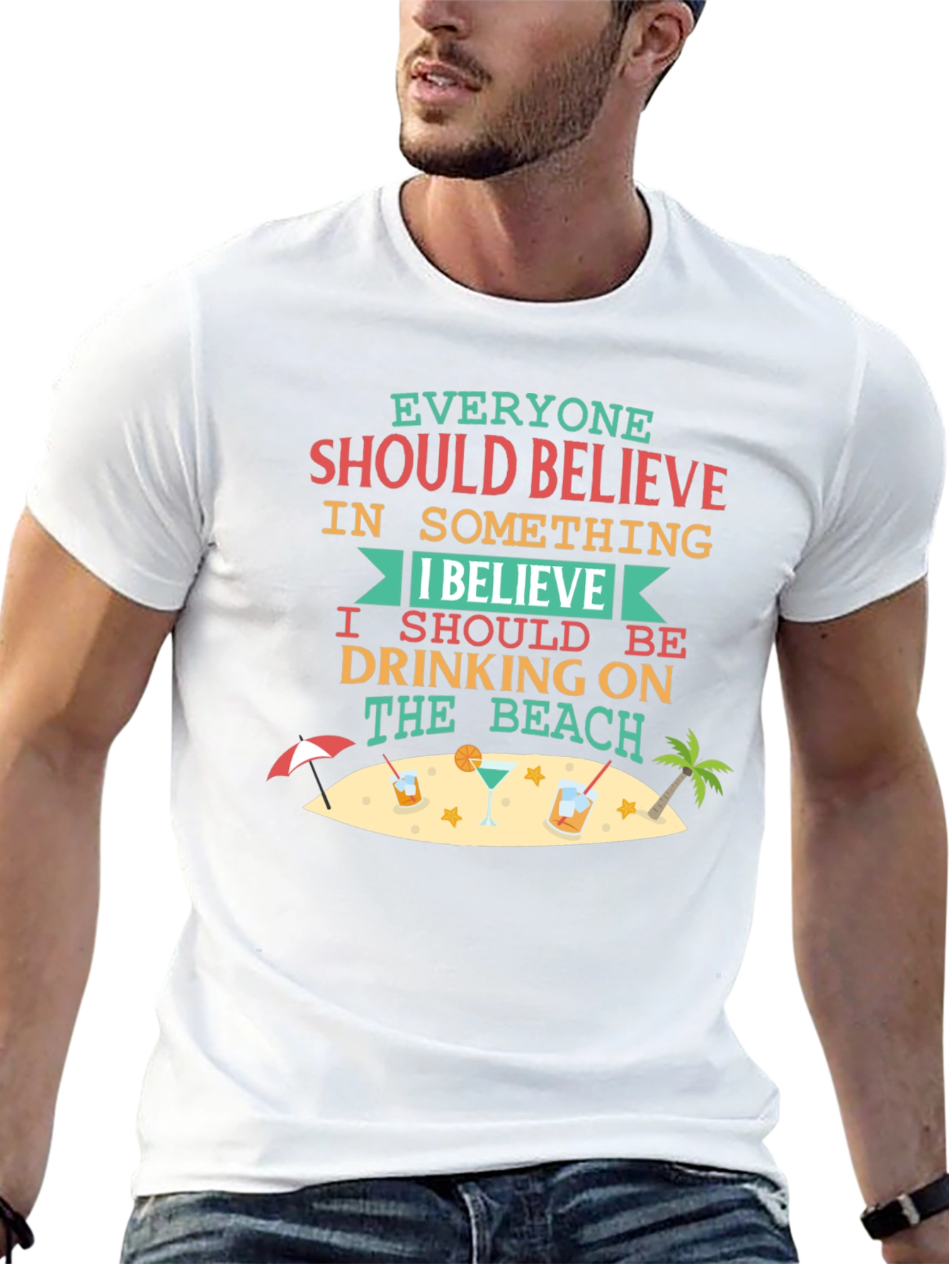 Drinking on the Beach T-Shirt - Summer Fun