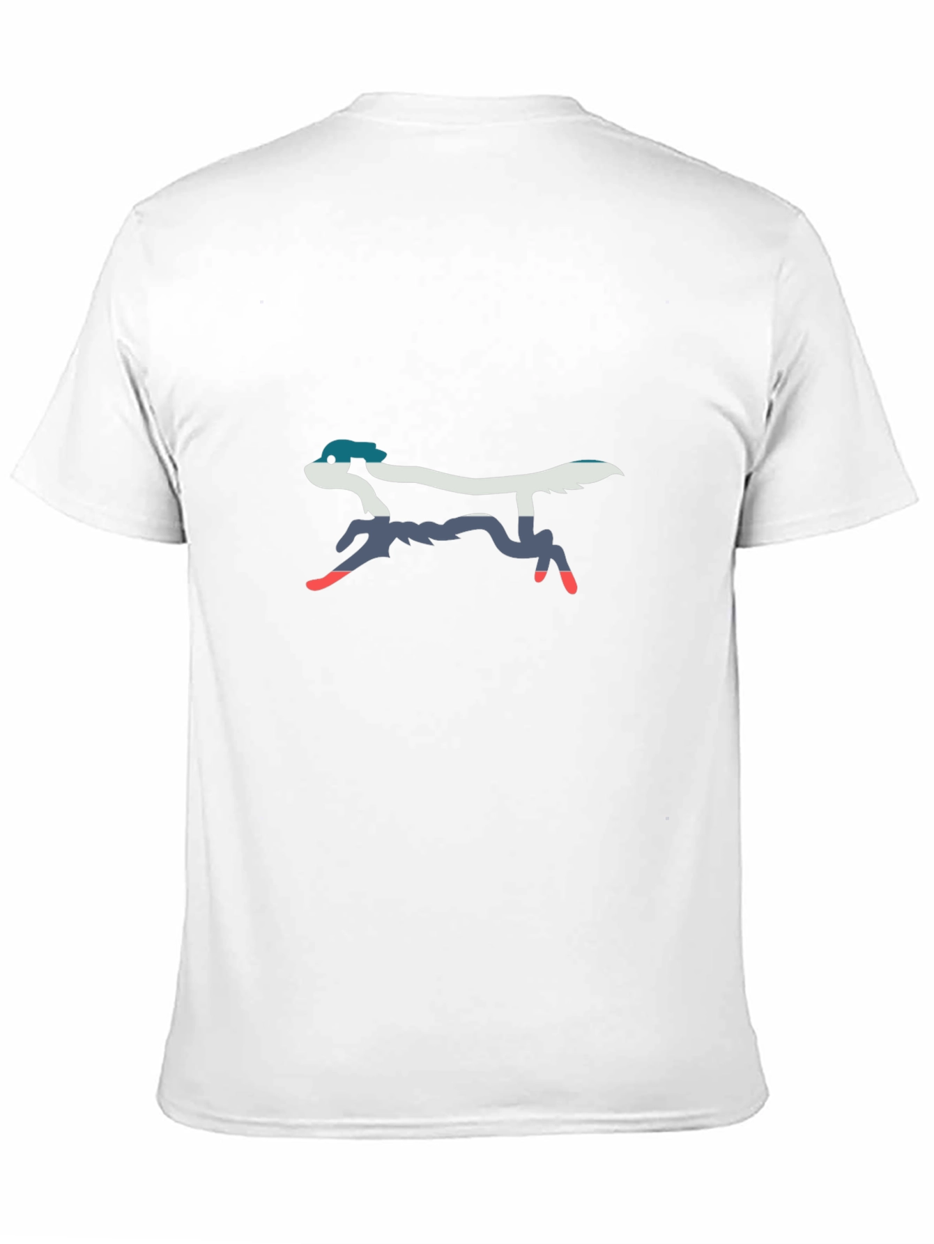 Abstract Running Dog Graphic Tee - Mens Black T-Shirt