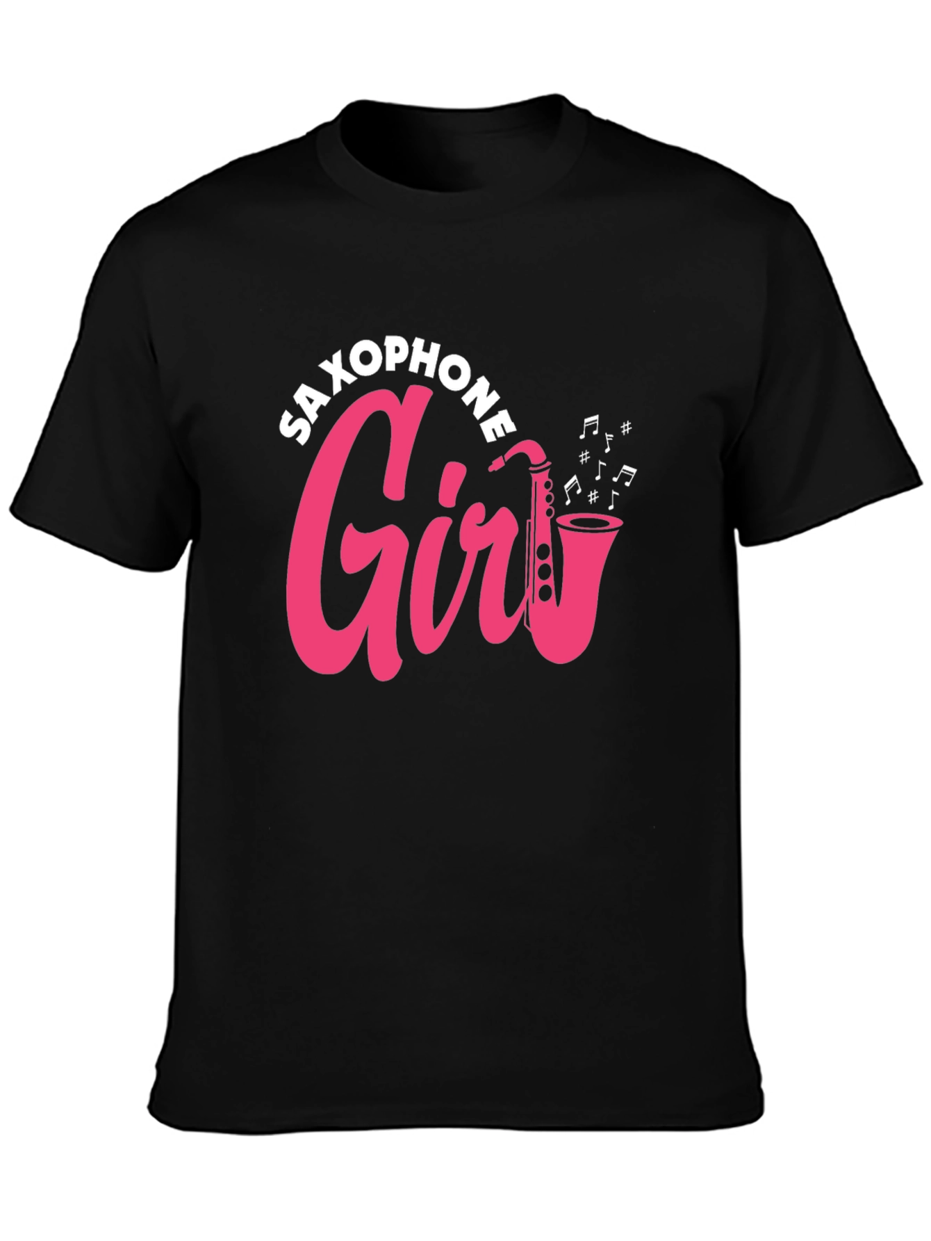 Saxophone Girl Graphic Tee - Music Lover T-Shirt
