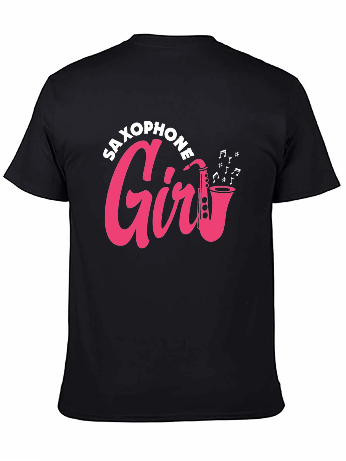 Saxophone Girl Graphic Tee - Music Lover T-Shirt