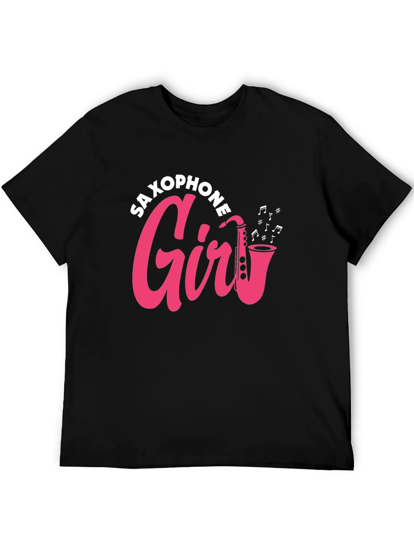 Saxophone Girl Graphic Tee - Music Lover T-Shirt