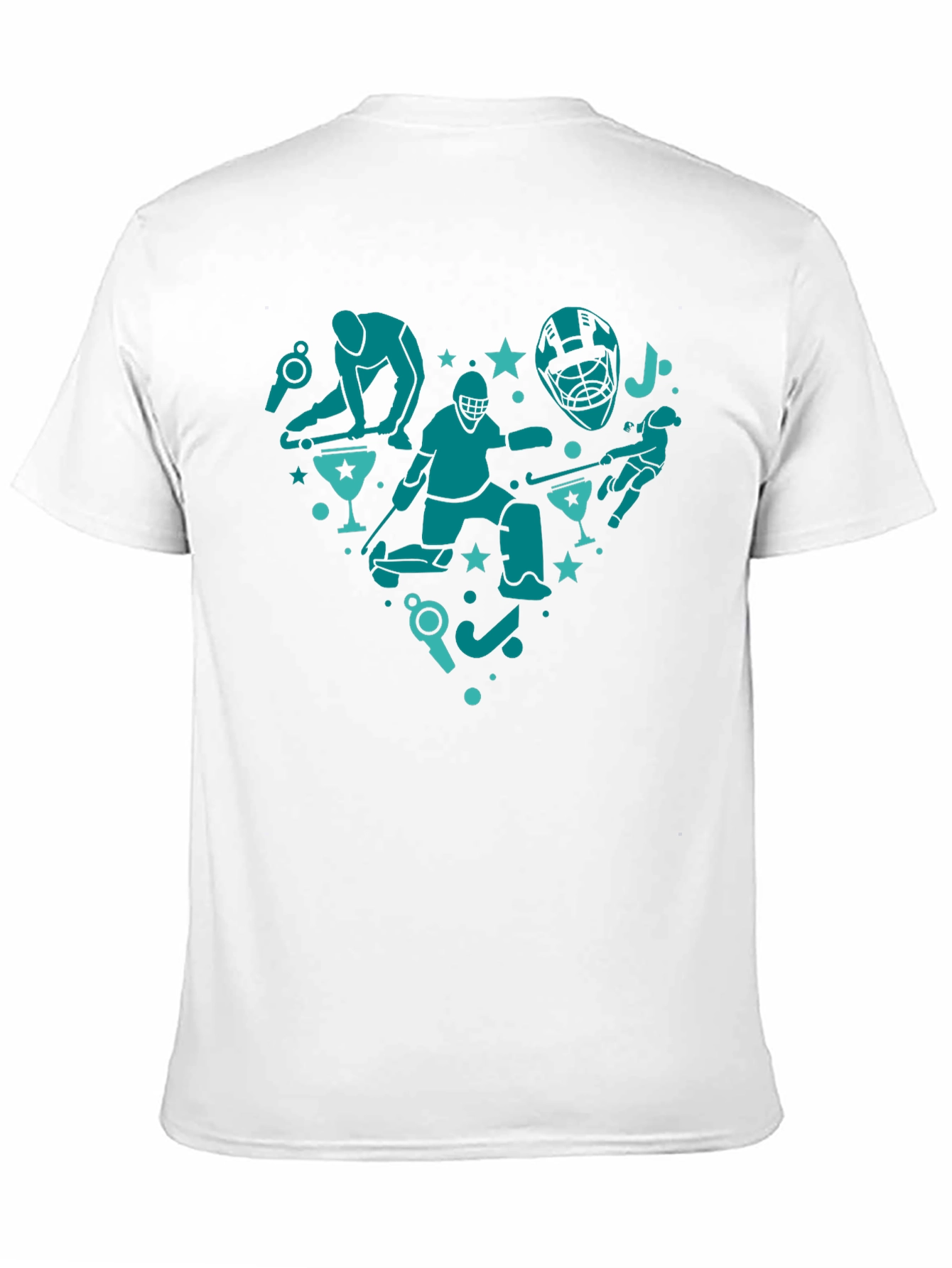 Hockey Heart Graphic T-Shirt - Black