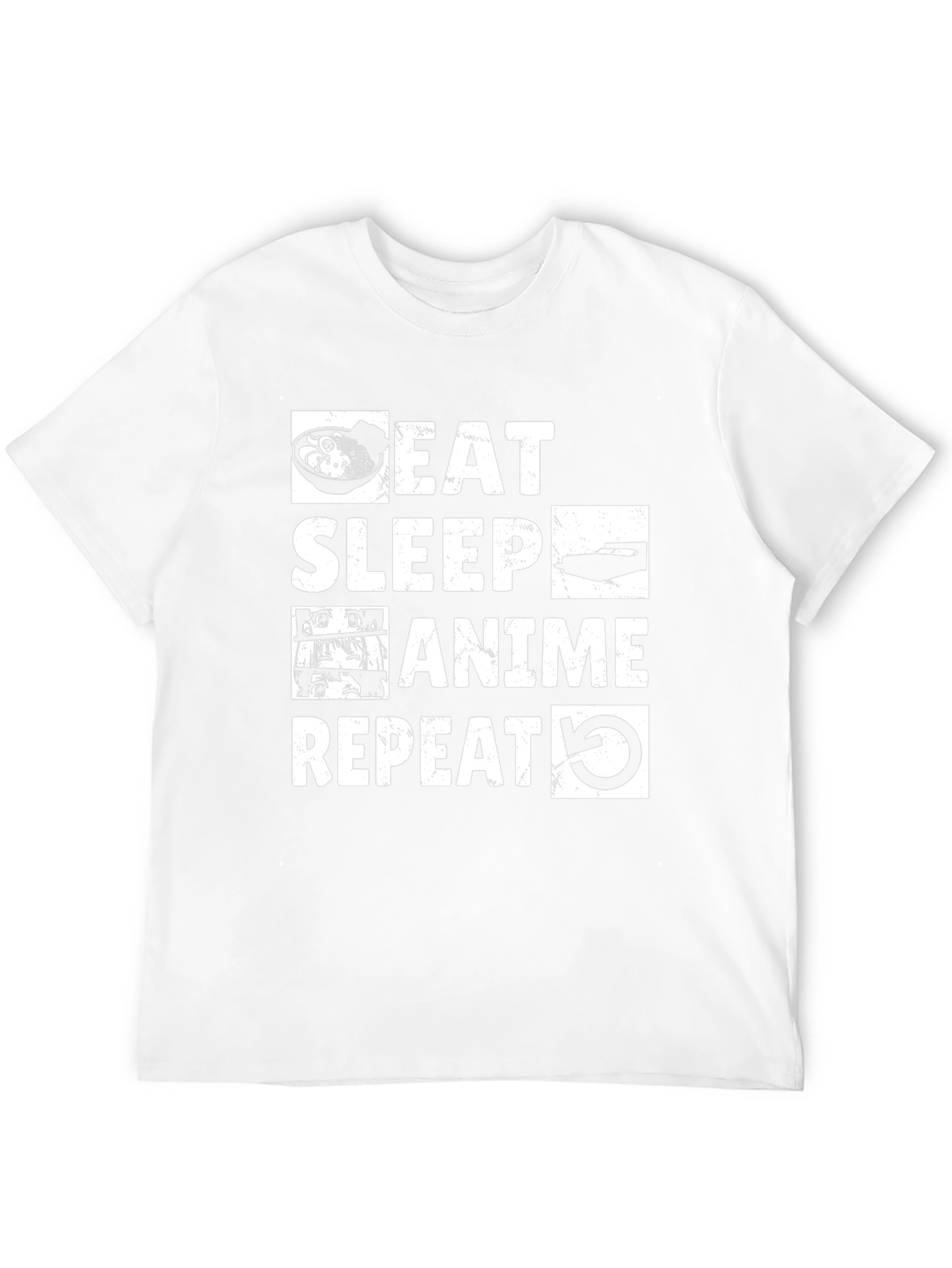 Eat Sleep Anime Repeat Graphic T-Shirt