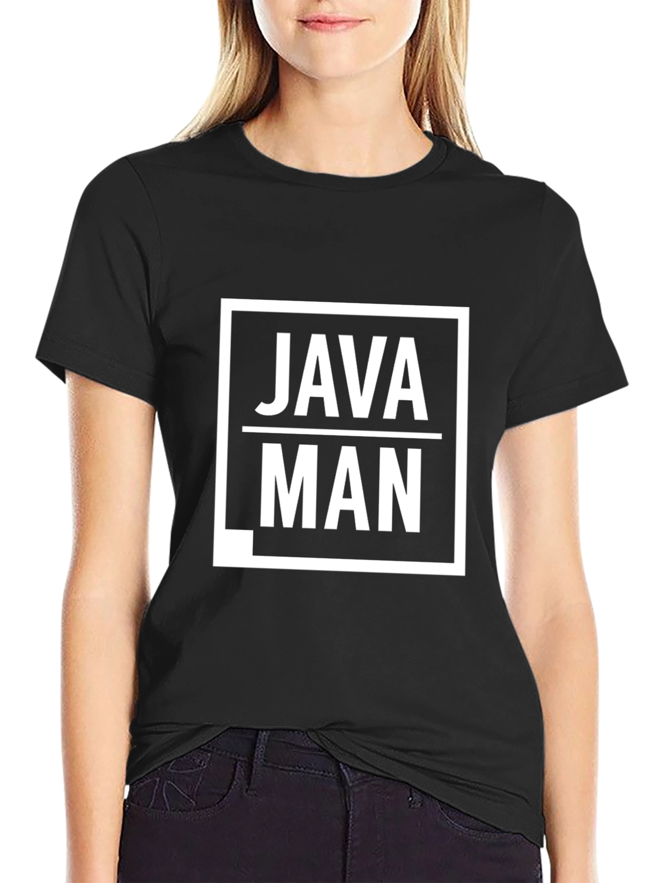 Java Man Graphic T-Shirt - Black Cotton Tee