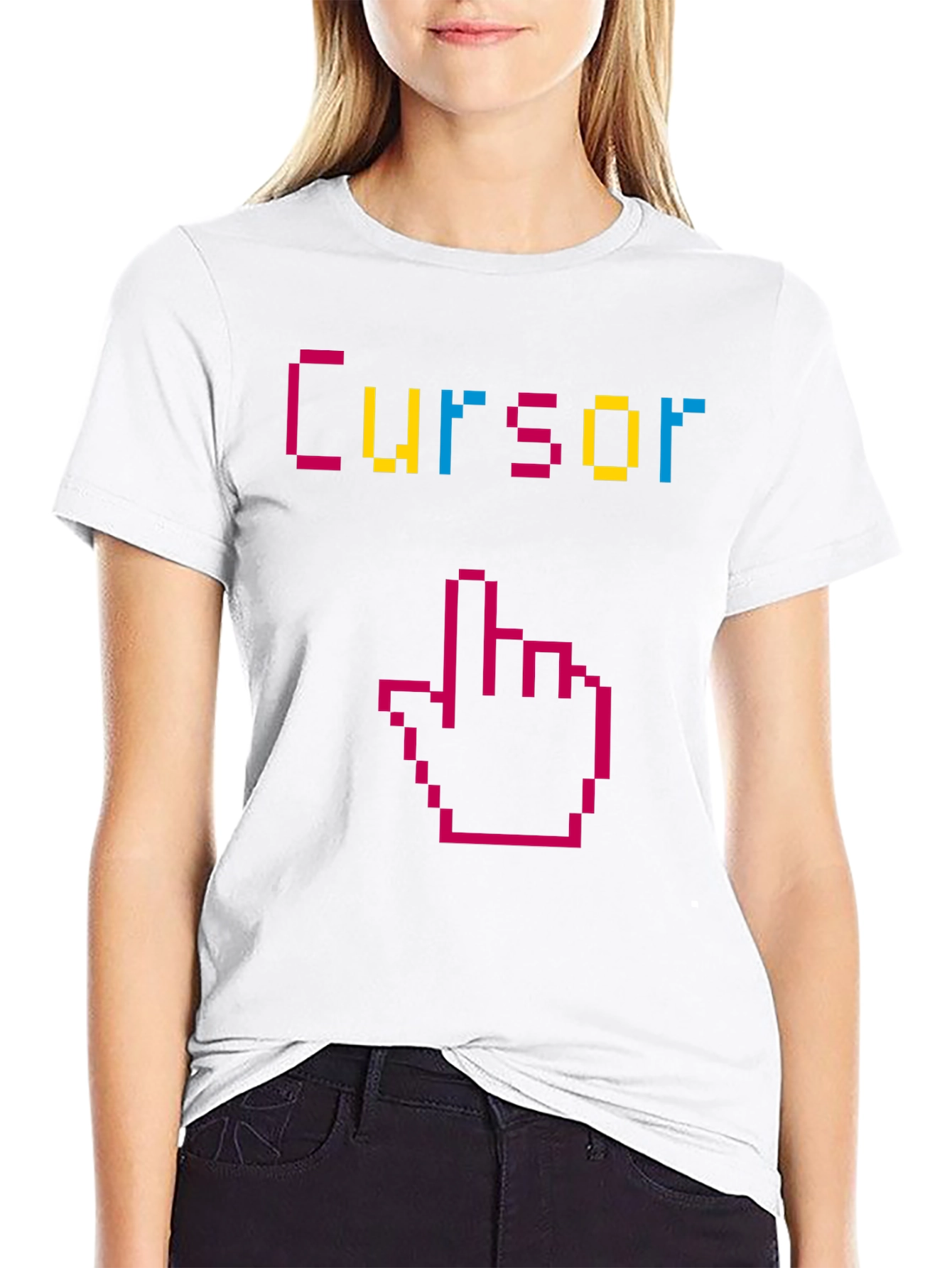 Pixel Cursor Graphic Tee - Gamer Style Shirt