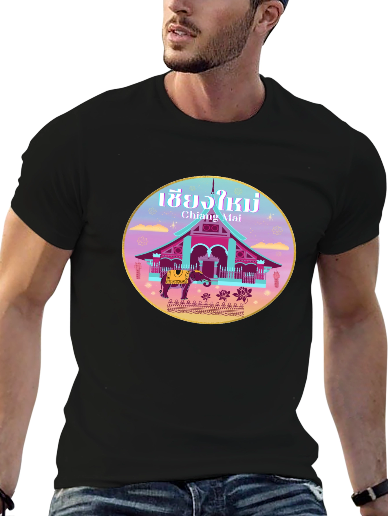 Chiang Mai Thailand T-Shirt Thai Elephant Souvenir Tee