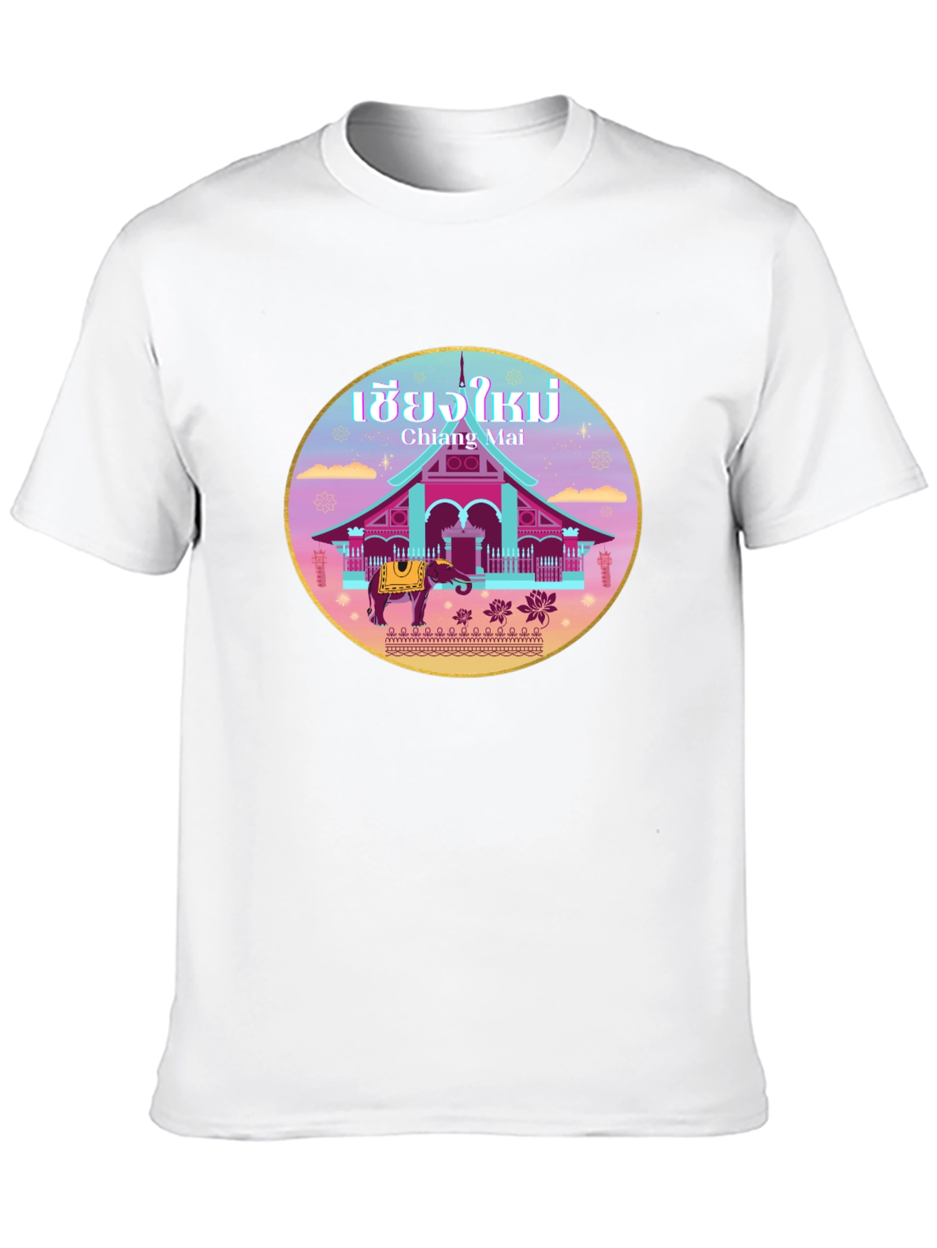 Chiang Mai Thailand T-Shirt Thai Elephant Souvenir Tee