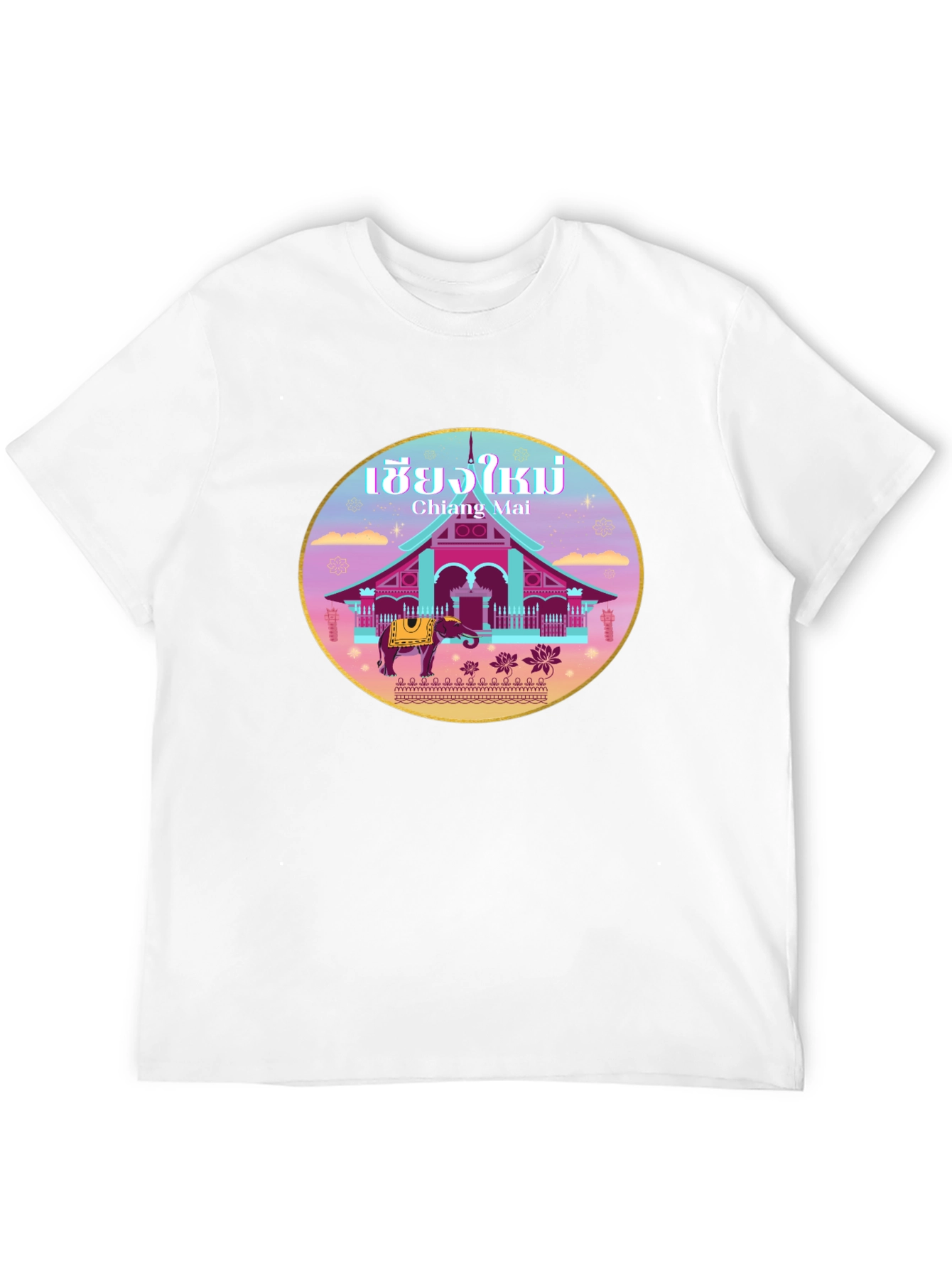 Chiang Mai Thailand T-Shirt Thai Elephant Souvenir Tee