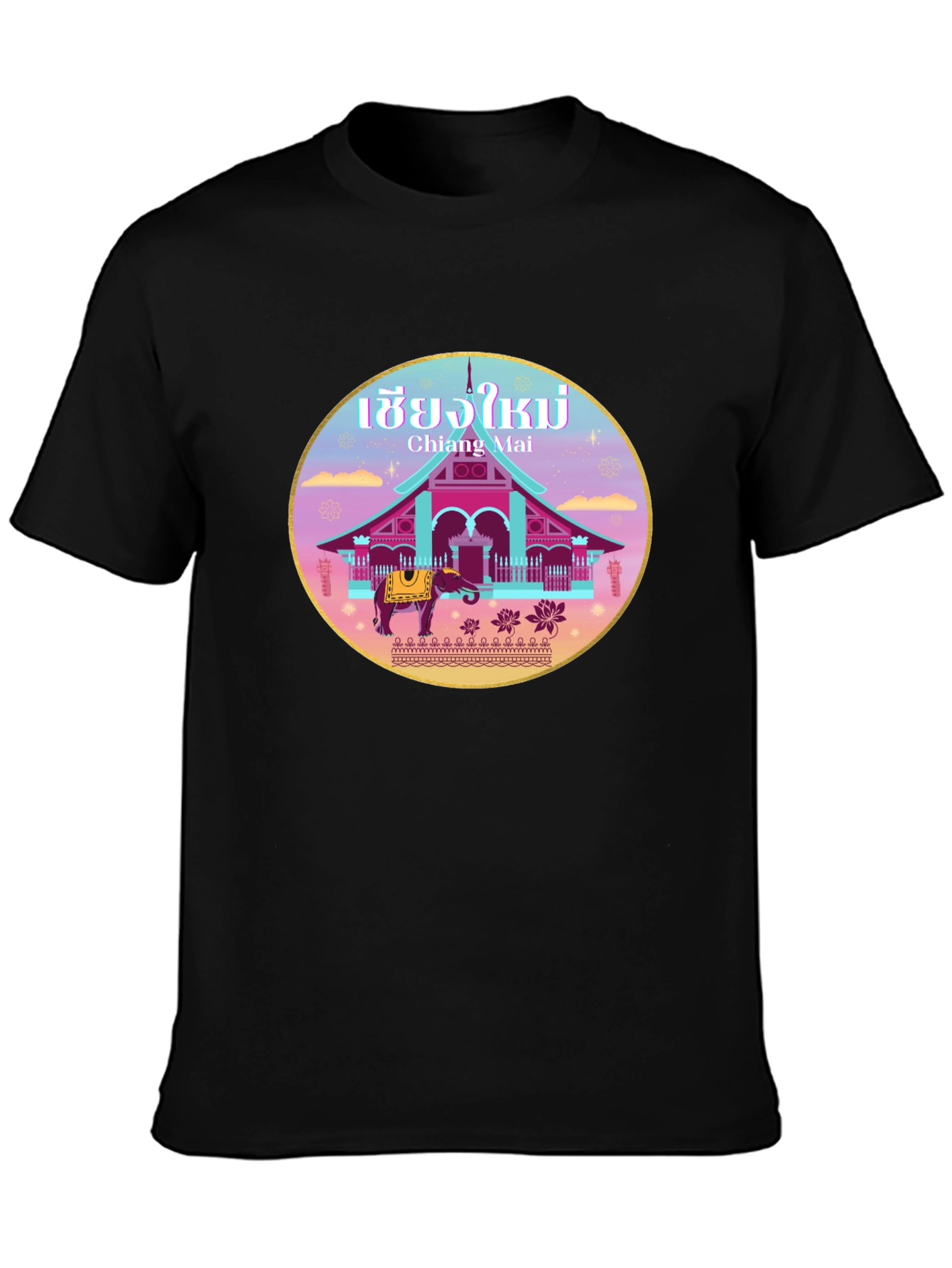 Chiang Mai Thailand T-Shirt Thai Elephant Souvenir Tee