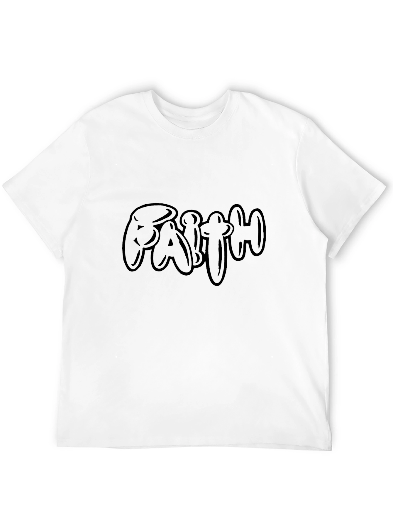 Faith Graphic Print Black T-Shirt