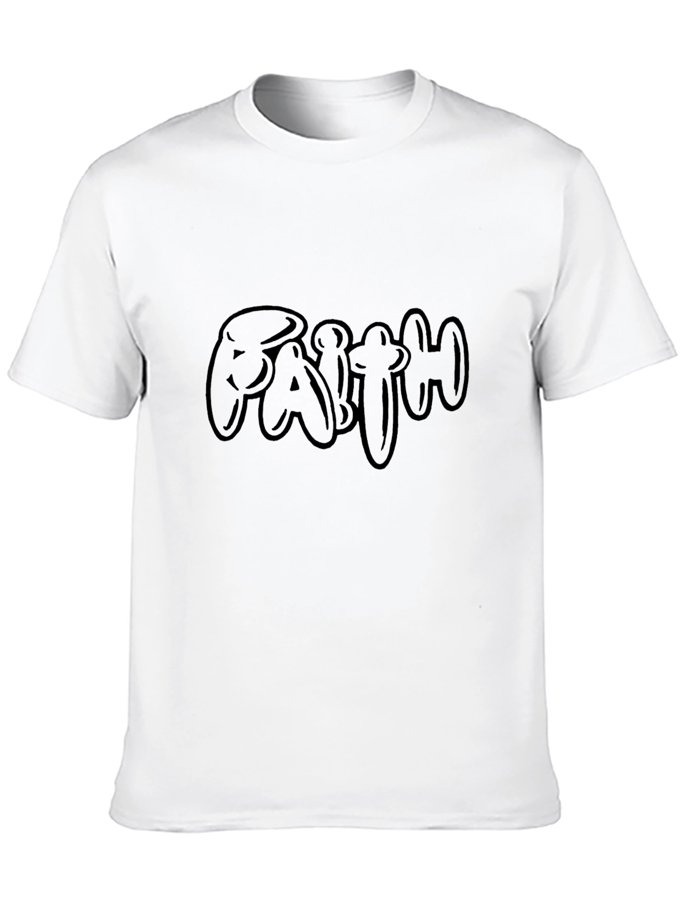 Faith Graphic Print Black T-Shirt
