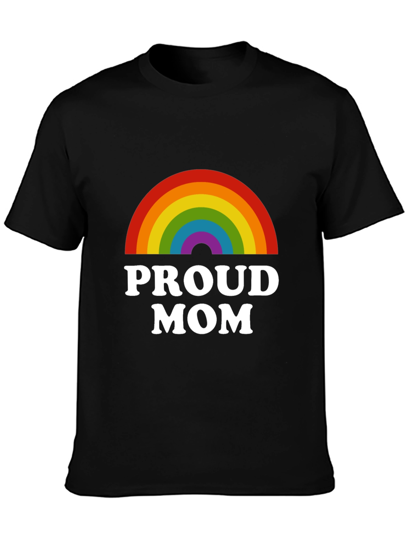 Proud Mom Rainbow Graphic T-Shirt