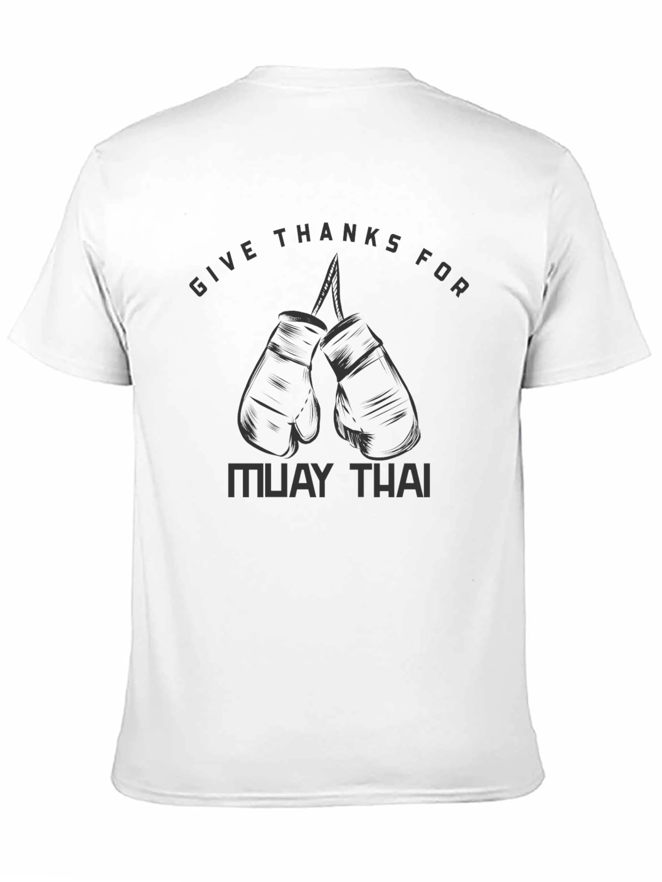 Muay Thai Boxing Gloves Graphic Tee - Black